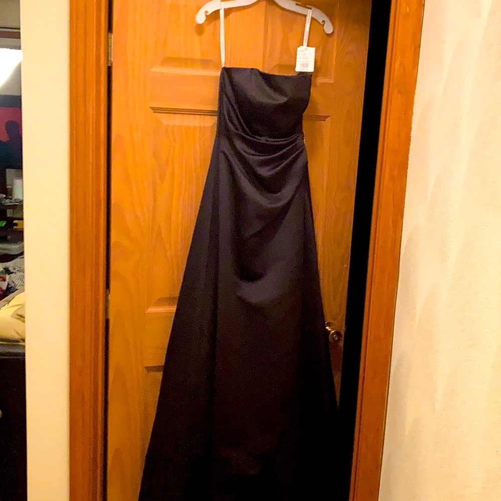 David’s bridal full length black dress size 4
